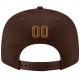 Custom Brown Brown-Gold Stitched Adjustable Snapback Hat