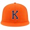 Custom Orange Navy-White Stitched Adjustable Snapback Hat