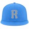 Custom Powder Blue Gray-White Stitched Adjustable Snapback Hat