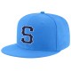 Custom Powder Blue Navy-White Stitched Adjustable Snapback Hat