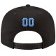 Custom Black Powder Blue-White Stitched Adjustable Snapback Hat