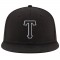 Custom Black Black-White Stitched Adjustable Snapback Hat