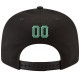 Custom Black Kelly Green-White Stitched Adjustable Snapback Hat