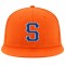 Custom Orange Royal-White Stitched Adjustable Snapback Hat