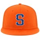 Custom Orange Royal-White Stitched Adjustable Snapback Hat