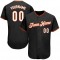 Custom Black White-Orange Authentic Baseball Jersey