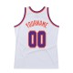 Custom White Purple-Orange Authentic Throwback Basketball Jersey