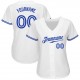 Custom White Royal Authentic Baseball Jersey