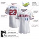 Custom White Royal Strip Red-Royal Authentic American Flag Fashion Baseball Jersey