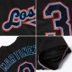 Custom Black Pink-Light Blue Authentic Baseball Jersey