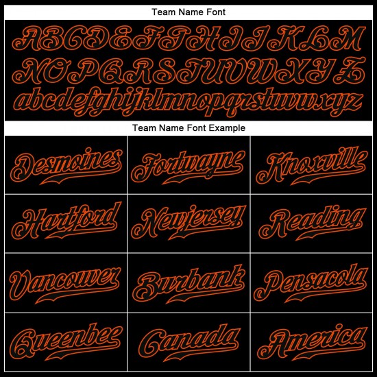 Custom Black Black-Orange Authentic Baseball Jersey