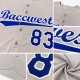 Custom Gray Black-White Authentic Baseball Jersey