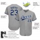 Custom Gray Royal-White Authentic Baseball Jersey