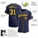 Custom Navy Gold-Navy Authentic Baseball Jersey