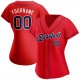 Custom Red Navy-White Authentic Baseball Jersey