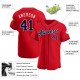 Custom Red Navy-White Authentic Baseball Jersey