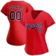 Custom Red Navy-White Authentic Baseball Jersey