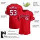 Custom Red White-Royal Authentic Baseball Jersey