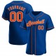 Custom Royal Orange-White Authentic Baseball Jersey