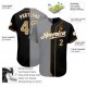 Custom Black Old Gold-Gray Authentic Split Fashion Baseball Jersey