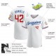 Custom White Red-Royal Authentic Baseball Jersey