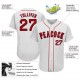 Custom White Red-Navy Authentic Baseball Jersey