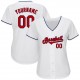 Custom White Red-Navy Authentic Baseball Jersey