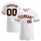 Custom White Black-Orange Authentic Baseball Jersey