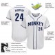 Custom White Navy Authentic Baseball Jersey