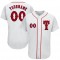 Custom White Red-Navy Authentic Baseball Jersey