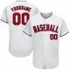 Custom White Red-Navy Authentic Baseball Jersey