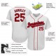 Custom White Red-Navy Authentic Baseball Jersey