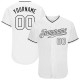 Custom White White-Black Authentic Baseball Jersey