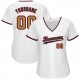 Custom White Old Gold-Navy Authentic Baseball Jersey