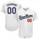 Custom White Royal-Old Gold Authentic Baseball Jersey