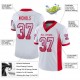 Custom White Scarlet-Royal Mesh Drift Fashion Football Jersey