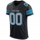 Custom Black Light Gray-Panther Blue Mesh Authentic Football Jersey