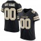 Custom Black Vegas Gold-White Mesh Authentic Football Jersey