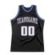 Custom Black White-Royal Authentic Throwback Basketball Jersey