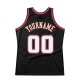 Custom Black White-Purple Authentic Throwback Basketball Jersey