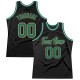 Custom Black Kelly Green-Old Gold Authentic Throwback Basketball Jersey