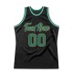 Custom Black Kelly Green-Old Gold Authentic Throwback Basketball Jersey