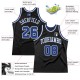 Custom Black Royal-White Authentic Throwback Basketball Jersey