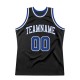 Custom Black Royal-White Authentic Throwback Basketball Jersey