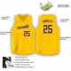 Custom Gold Purple V-Neck Basketball Jersey