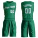 Custom Kelly Green White Round Neck Suit Basketball Jersey