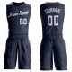 Custom Navy White Round Neck Suit Basketball Jersey