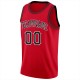 Custom Red Black-White Round Neck Rib-Knit Basketball Jersey