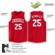 Custom Red White Round Neck Basketball Jersey