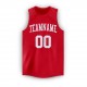 Custom Red White Round Neck Basketball Jersey